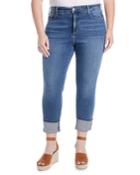 Alina Wide-cuff Ankle Jeans,