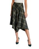 Rosabell Tartan Plaid Asymmetric
