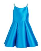 Jenna Matte Sateen Crystal-strap Dress,