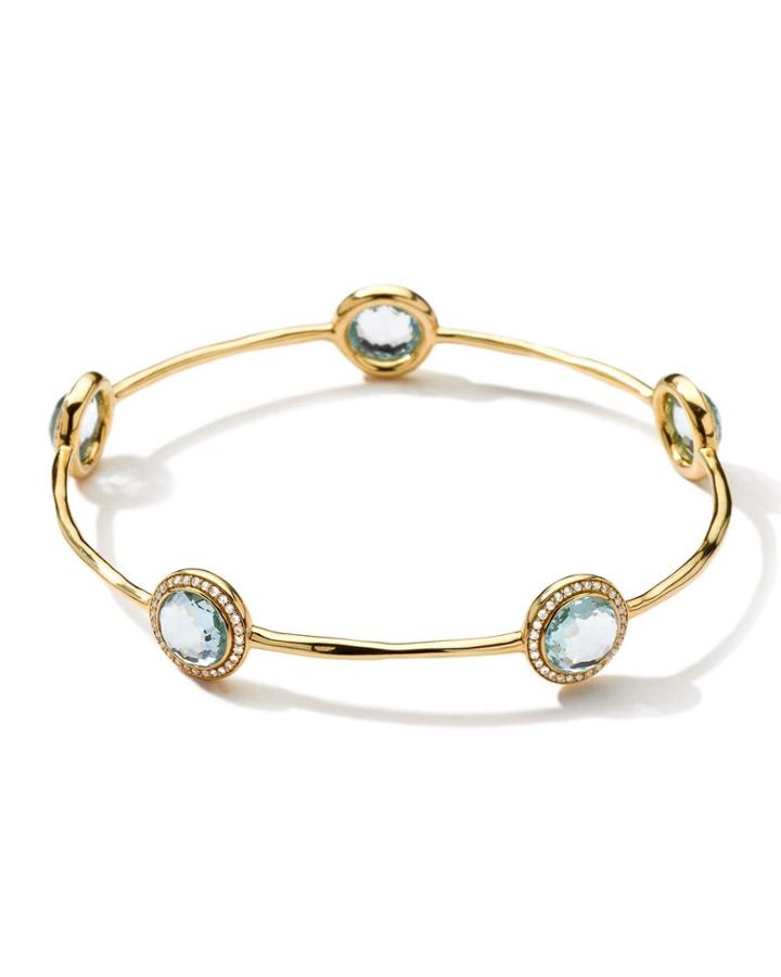 18k Lollipop&reg; Five-stone Bangle Bracelet
