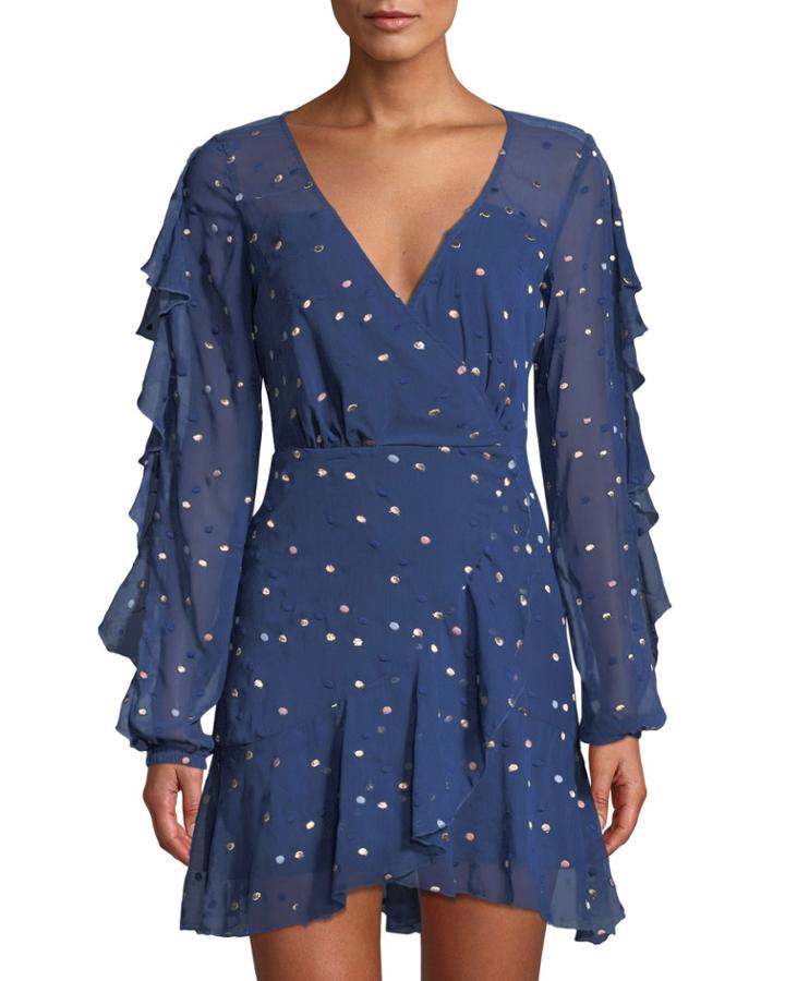 Dalliance Metallic-dot Faux-wrap