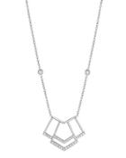 18k White Gold Firebolt Diamond Pendant Necklace