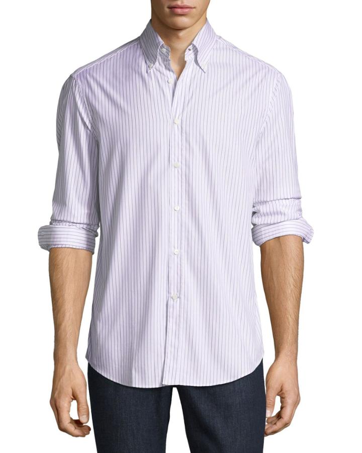 Basic-fit Striped Button-down
