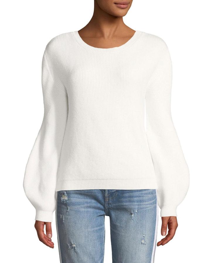Cutout-back Dolman-sleeve