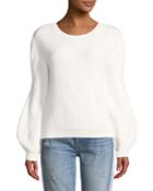 Cutout-back Dolman-sleeve
