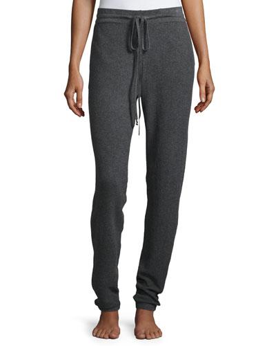 Cashmere Thermal Jogger Pants, Dark Gray