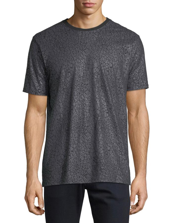 Men's Short-sleeve Cracked-print Tee