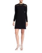 Applique Cutout Knit Dress