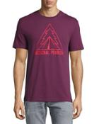 Triangle Tree Graphic Relaxed Tee, Italian Plum