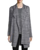 Long-sleeve Open-front Jacket, Neutral Gray/black,