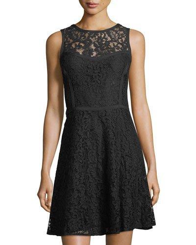Sleeveless Lace A-line Dress