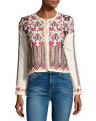 Stone Flower Embroidered Jacket