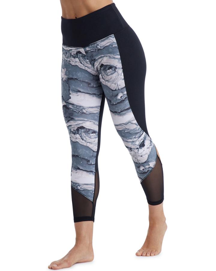 Nova Mesh-panel Leggings W/ Crisscross Cutouts