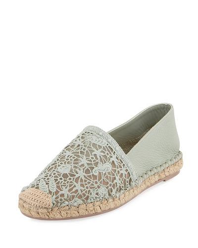 Lace Slip-on Flat Espadrille