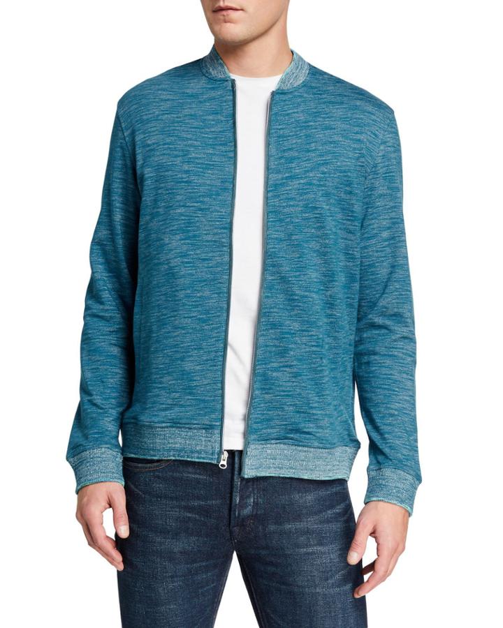 Men's Kaison Space-dye Zip-front Sweater, Extended