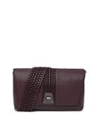 Anouk Massai-braided Flap Day Bag, Burgundy