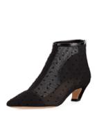 Pretty Plumetis Point-toe Booties