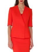 Structured Wrap-front Cardigan