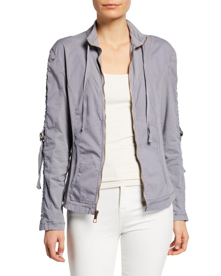 Kiri Ruched Zip-front Jacket