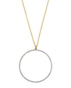 Pave Diamond Circle Necklace