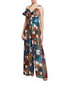 Georgina Sleeveless Pleated Mikado Jumpsuit