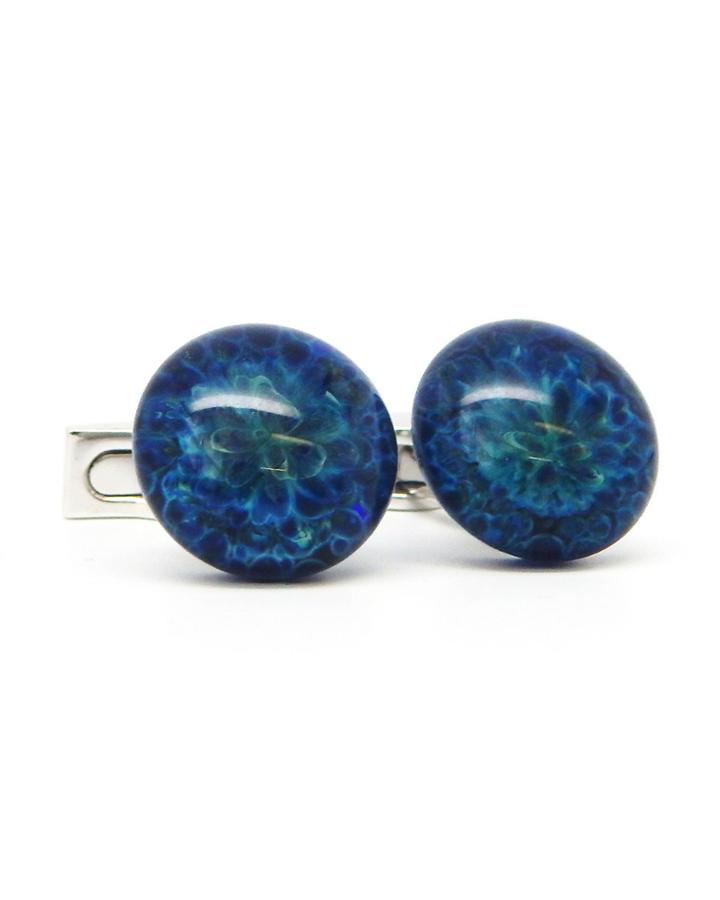 Round Glass Cufflinks