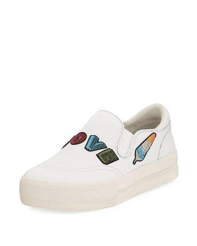 Jess Leather Embroidered