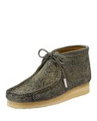 Men's Suede Wallabee/moc Chukka Boot, Gray With Black