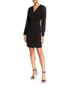 Long-sleeve Double-breasted Blazer Dress
