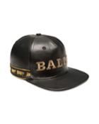 Men's Logo-embroidered Leather Baseball Hat