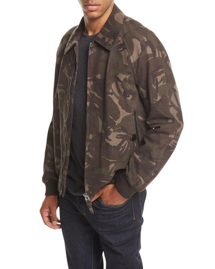 Camo-print Nubuck Jacket