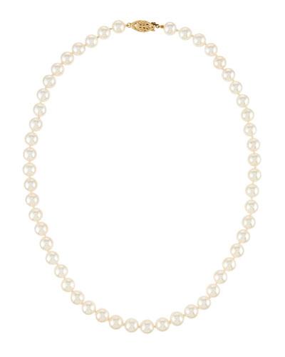 14k 8mm Cultured Pearl Necklace,