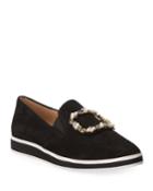 Kalana Jeweled Suede Slip-on