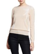 Fern Embroidered Cashmere-blend