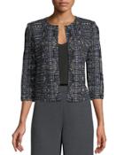 Kian Tapestry-knit 3/4-sleeve Jacket
