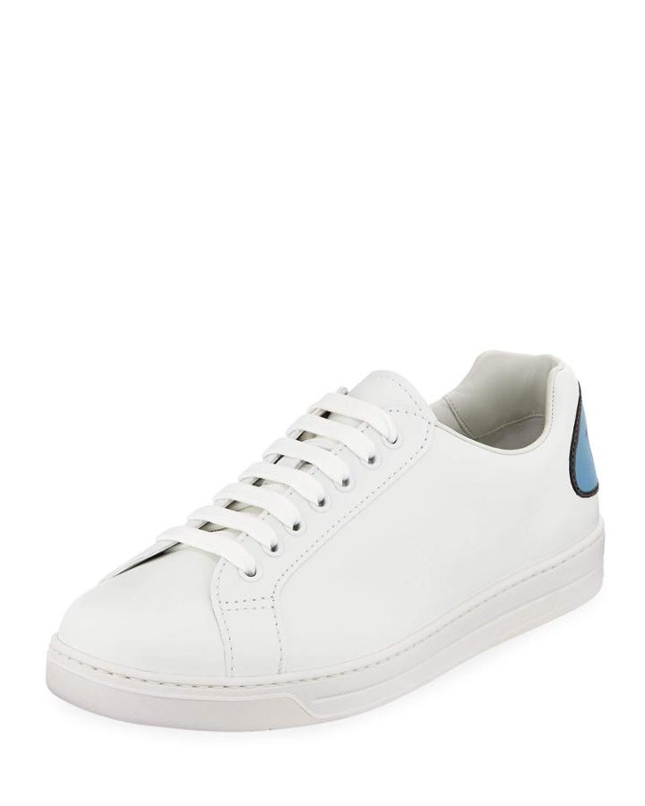 Men's Avenue Bubble-patch Leather Low-top