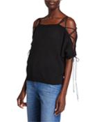 Ribbon-strap Cashmere-silk