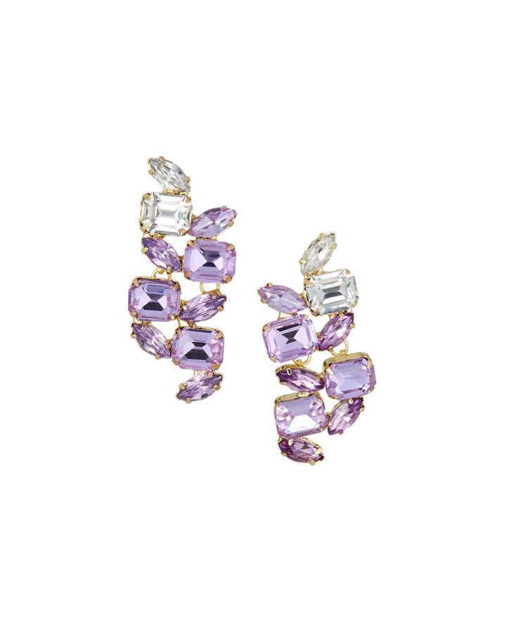 Crystal Cluster Dangle Earrings,