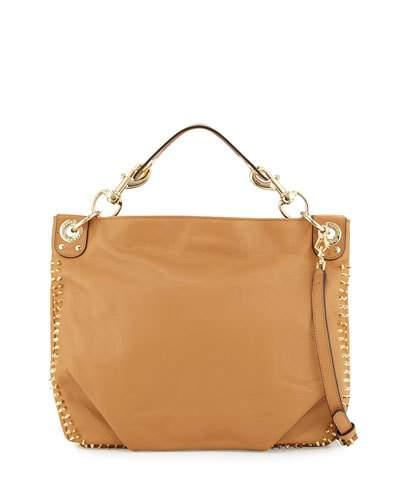 Luscious Leather Hobo Bag, Tan
