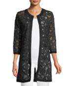 Embroidered-mesh Topper Jacket