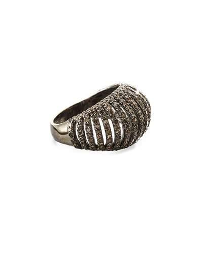 Domed Pave Diamond Cocktail Ring