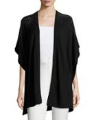 Studded Open-front Draped Vest