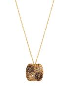 Fantasia 18k Cognac Diamond Flower Pendant Necklace