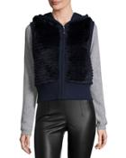 Hooded Rabbit-fur Vest