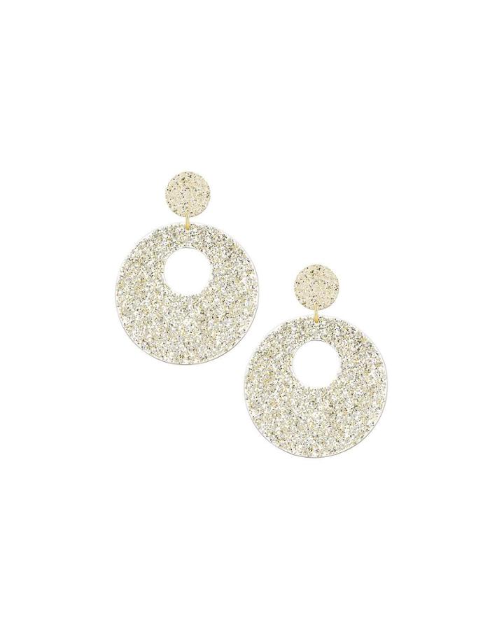 Sparkle Circle Earrings, Gold