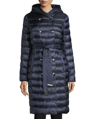 Packable Double-breasted Coat W/ Hood