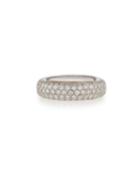 Pomellato 18k White Gold Diamond Band Ring, Women's