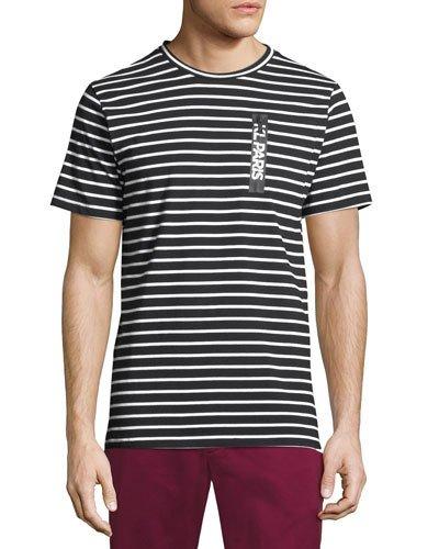Striped Zip-pocket Short
