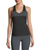Essential V-neck Reflective Stripe Performance Tank