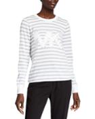 Striped Embellished Logo